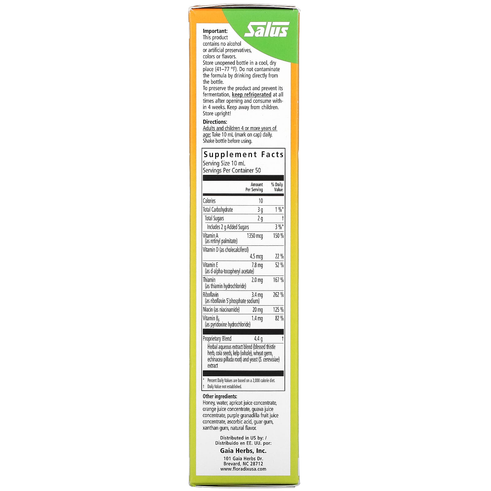 Gaia Herbs, Floradix, Epresat, Liquid Herbal Supplement, 17 Oz Liquid Extract UPC 850026260052 | HiLife Vitamins