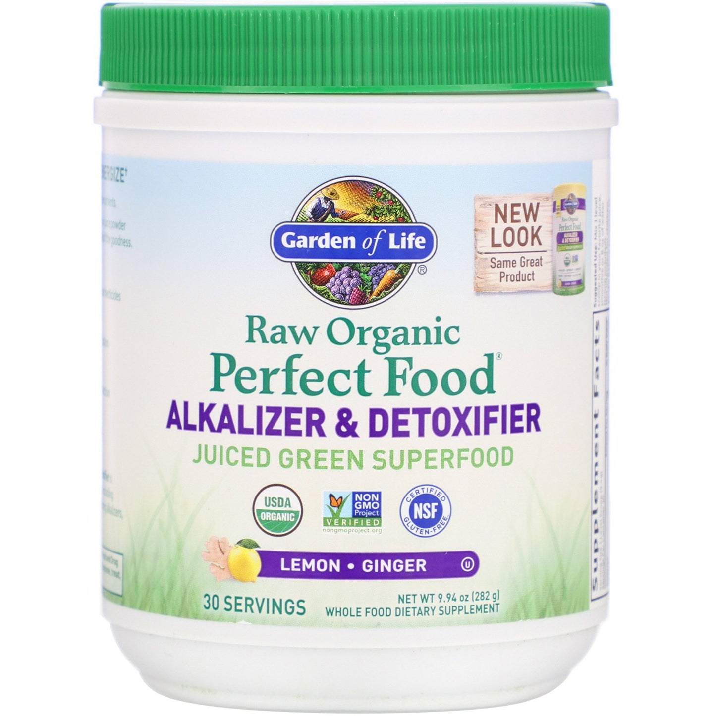Garden of Life, Perfect Food Raw Alkalizing & Detoxifier Powder, 9.94 oz UPC 658010117142 | HiLife Vitamins