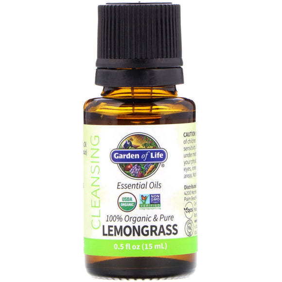 Garden Of Life, Organic Essential Oil - Lemongrass, .5 Oz - 658010123020 | Hilife Vitamins