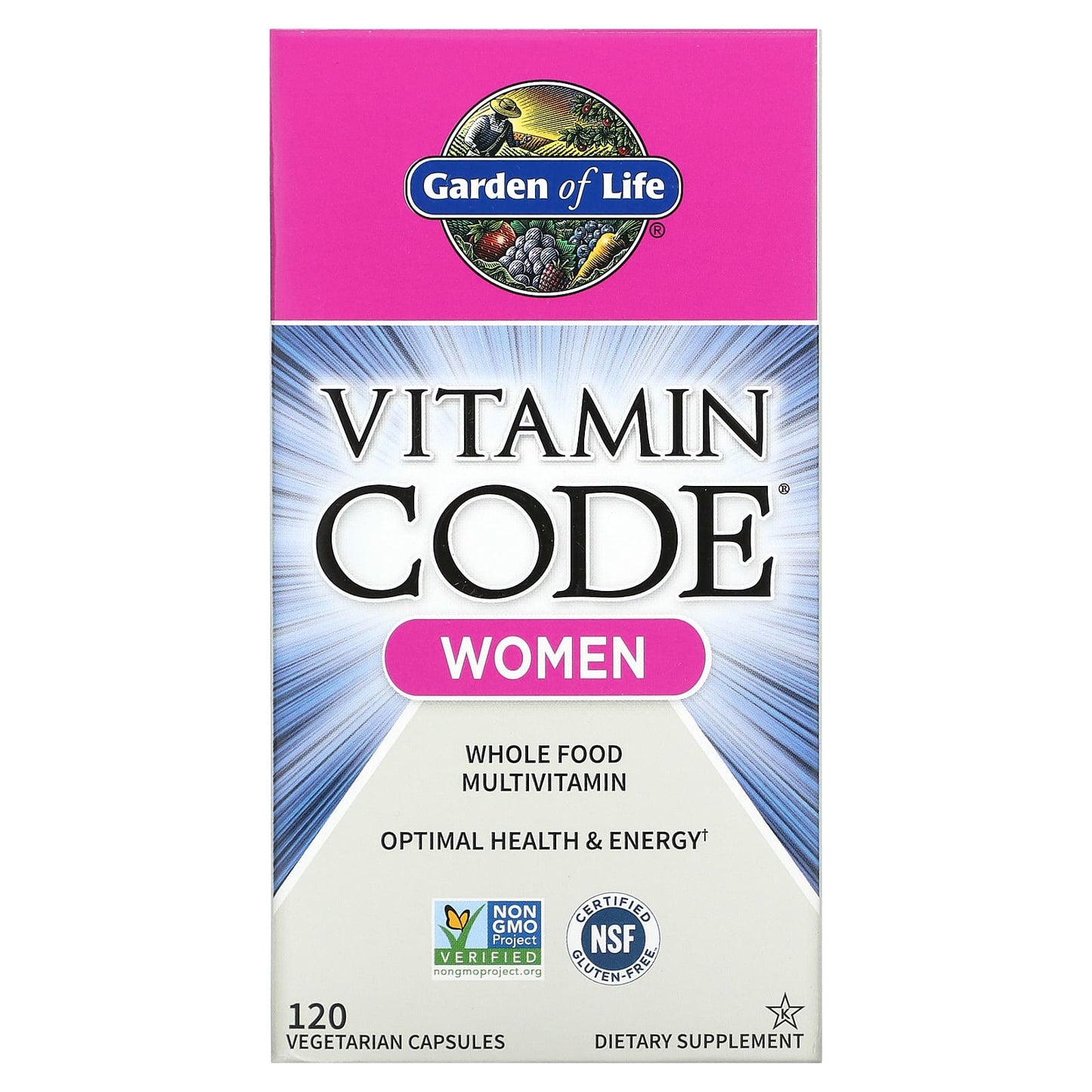 Garden of Life, Vitamin Code - Women's Multi, 120 Vegetarian Capsules UPC 658010113663 | HiLife Vitamins