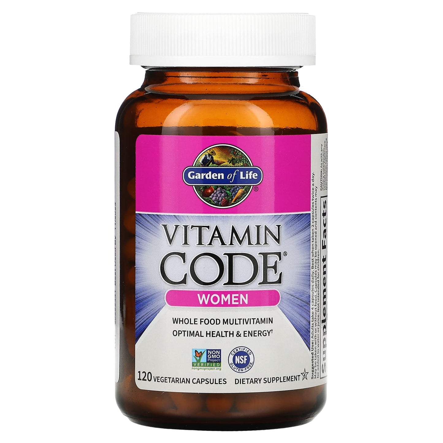 Garden of Life, Vitamin Code - Women's Multi, 120 Vegetarian Capsules UPC 658010113663 | HiLife Vitamins