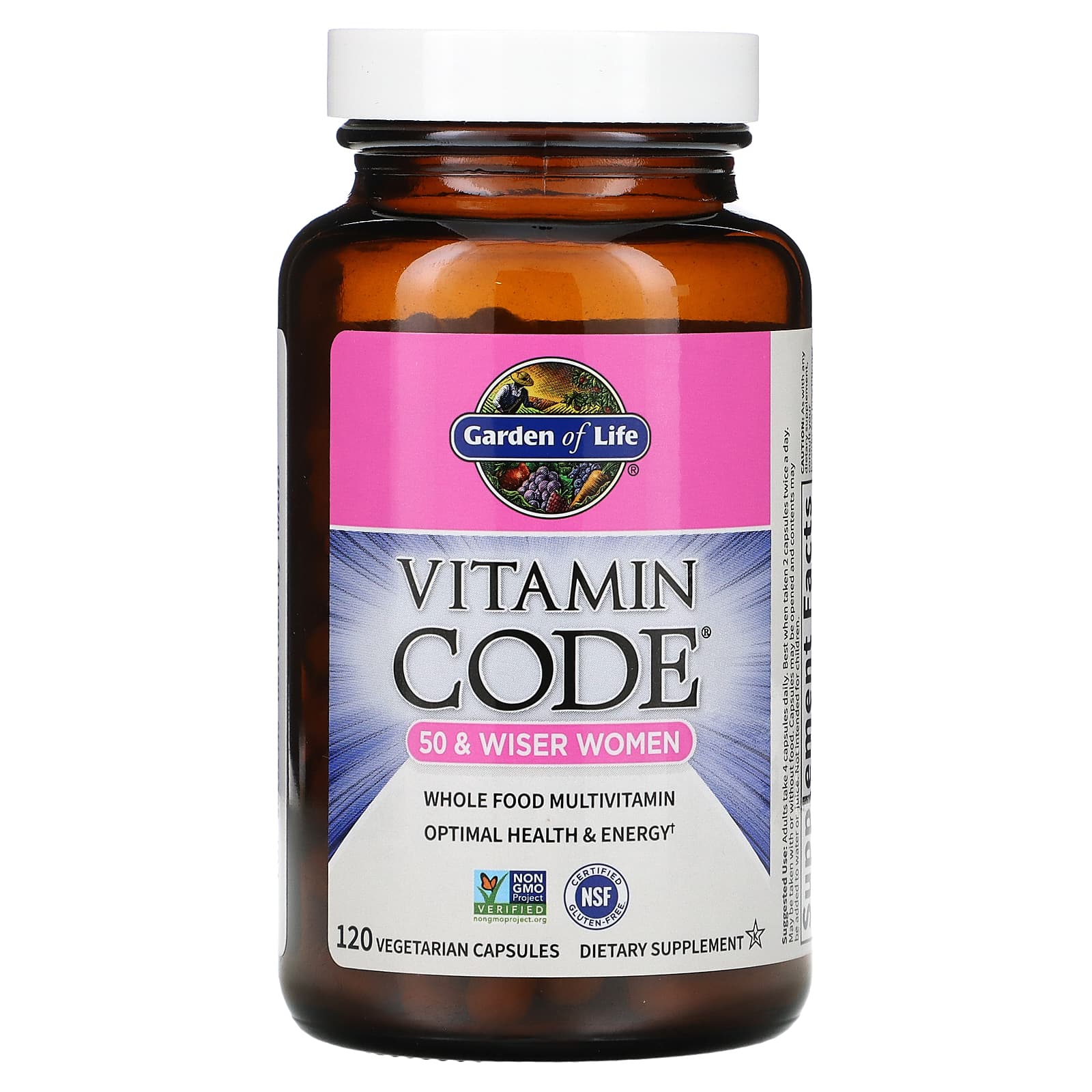 Garden Of Life, Vitamin Code 50 & Wiser Women's Multi, 120 Capsules HiLife Vitamins