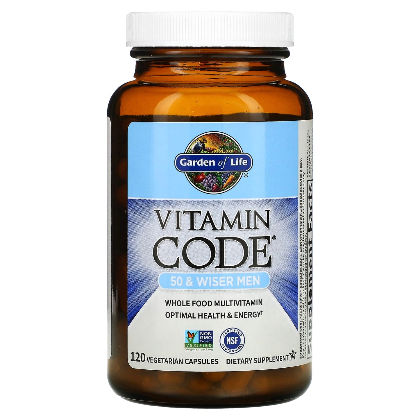 Garden Of Life, Vitamin Code - 50 & Wiser Men's Multi, 120 Vegetarian Capsules - [product_sku] | HiLife Vitamins