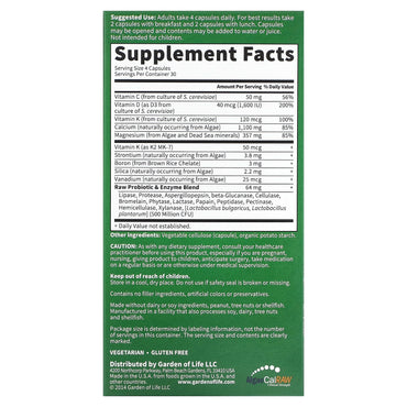Garden of Life, Vitamin Code - RAW Calcium, 120 Vegetarian Capsules UPC 658010113908 | HiLife Vitamins