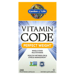 Garden Of Life, Vitamin Code - Perfect Weight Multi, 240 Vegetarian Capsules - 658010114219 | Hilife Vitamins