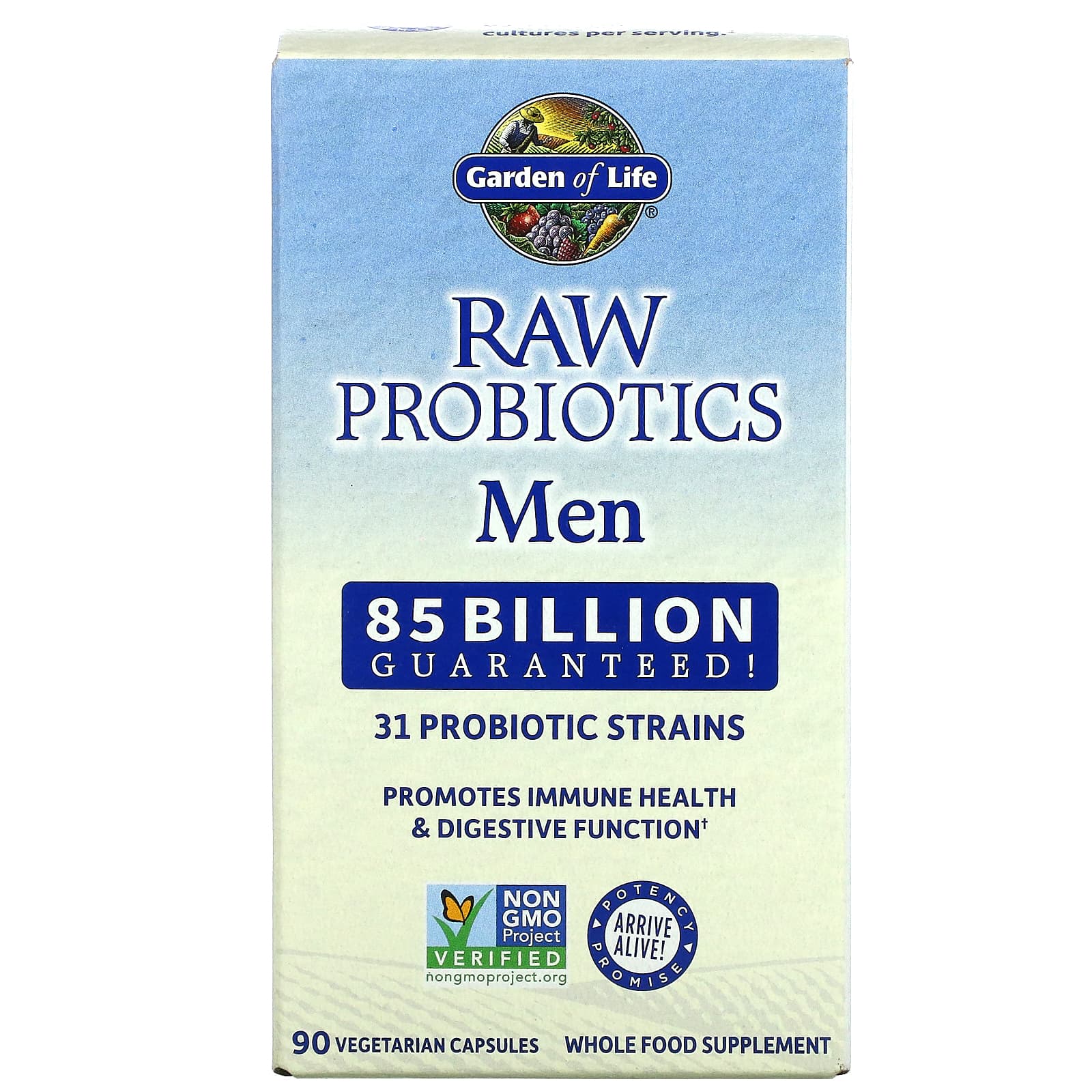 Garden of Life, Raw Probiotics Men, 90 Vegetarian Capsules UPC 658010115650 | HiLife Vitamins
