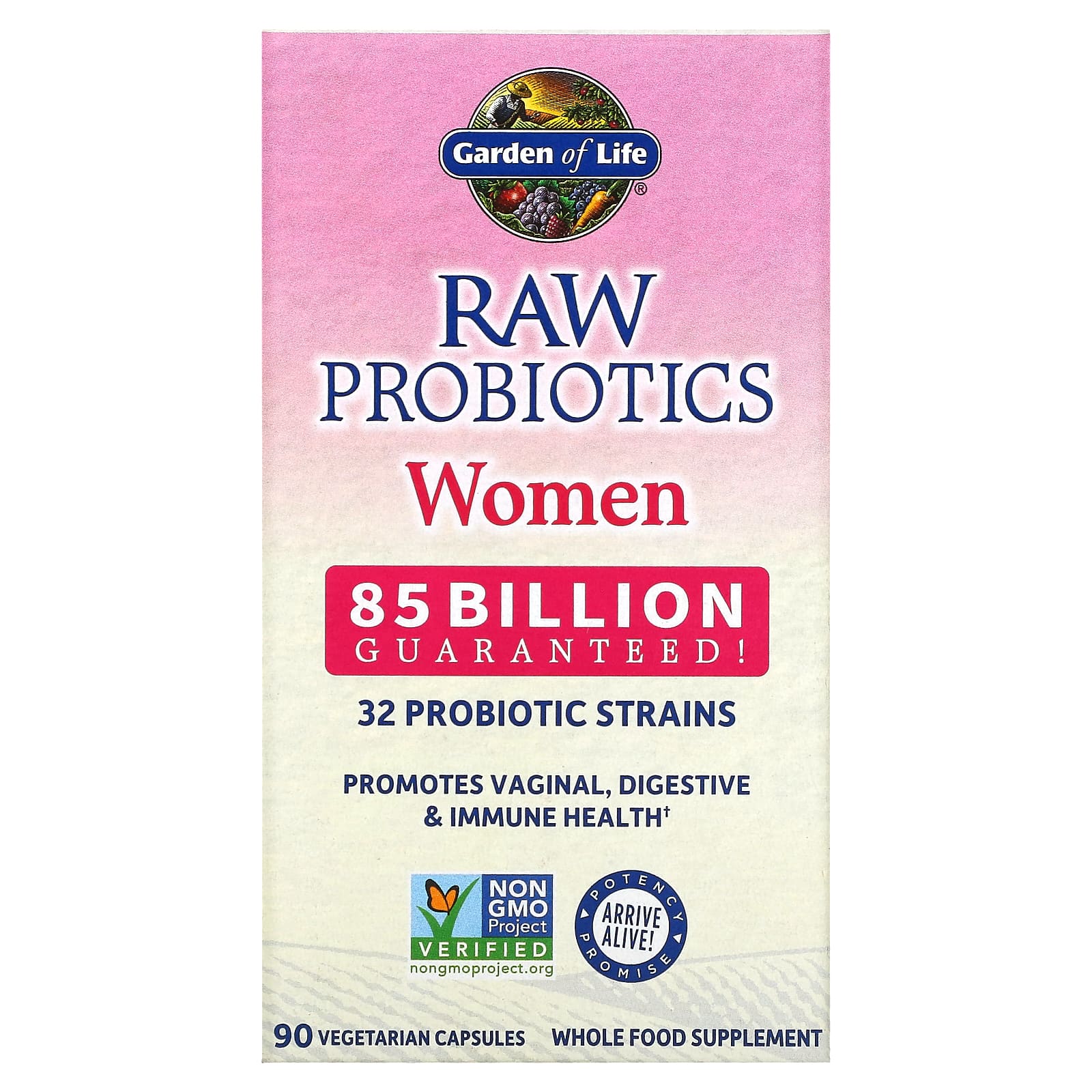 Garden of Life, Raw Probiotics Women, 90 Vegetarian Capsules UPC 658010115674 | HiLife Vitamins