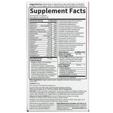 Garden of Life, RAW Probiotics Women 50+, 90 Vegetarian Capsules UPC 658010115681 | HiLife Vitamins