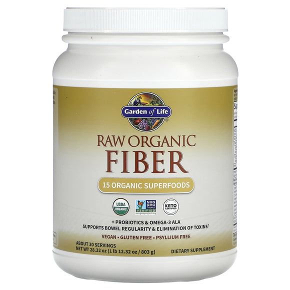 Garden Of Life, RAW Organic Fiber Powder, 28.32 oz - 658010115704 | Hilife Vitamins