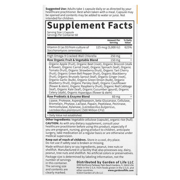 Garden of Life, Vitamin Code RAW D3™ 5000, 60 Vegetarian Capsules UPC 658010115865 | HiLife Vitamins