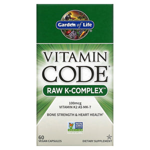 Garden Of Life, Vitamin Code K Complex, 60 Vegan Capsules - 658010116510 | Hilife Vitamins