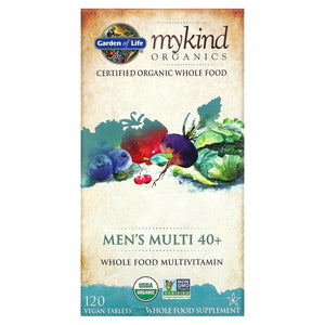 Garden Of Life, MyKind Organics, Men's Multi 40+, Whole Food Multivitamin, 120 Vegan Tablets - 658010117692 | Hilife Vitamins