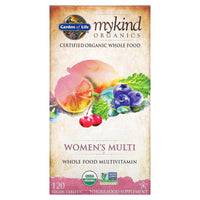 Garden of Life, KIND Organics Women, 120 Vegan Tablets UPC 658010117746 | HiLife Vitamins