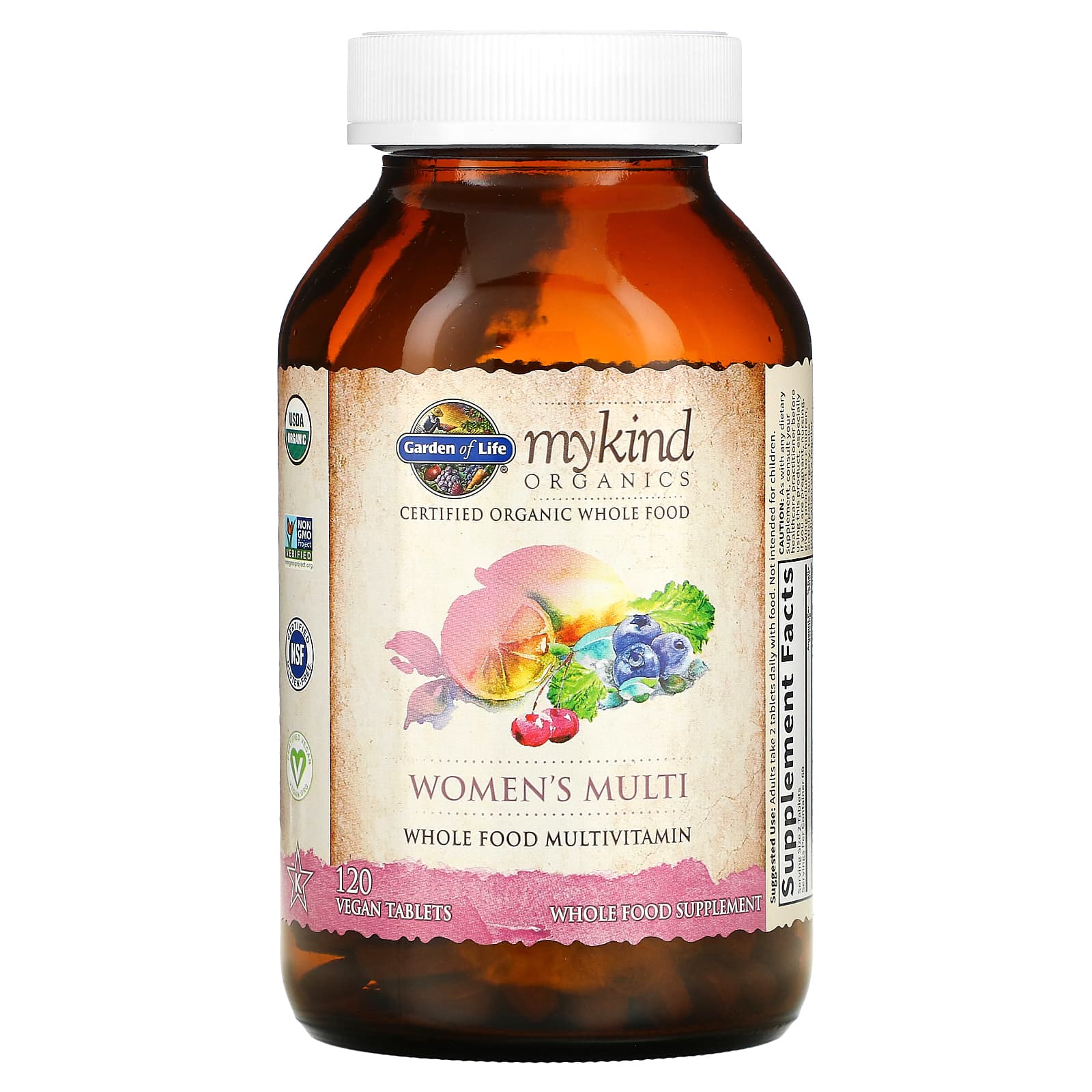 Garden of Life, KIND Organics Women, 120 Vegan Tablets UPC 658010117746 | HiLife Vitamins