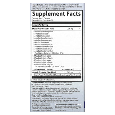 Garden of Life, Dr. Formulated Probiotics, Once Daily Men's, 50 Billion, 30 Vegetarian Capsules UPC 658010118293