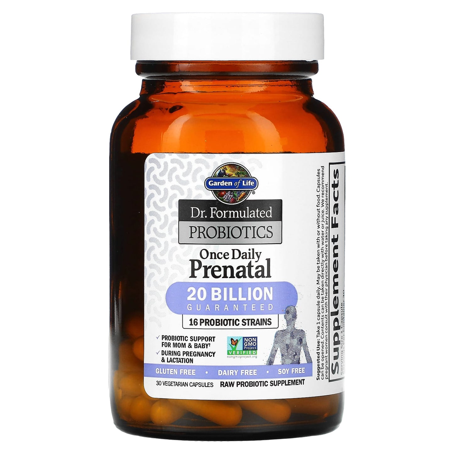 Garden of Life, Dr. Formulated Probiotics Once Daily Prenatal 20 Billion, 30 Vegetarian Capsules UPC 658010120081 | HiLife Vitamins