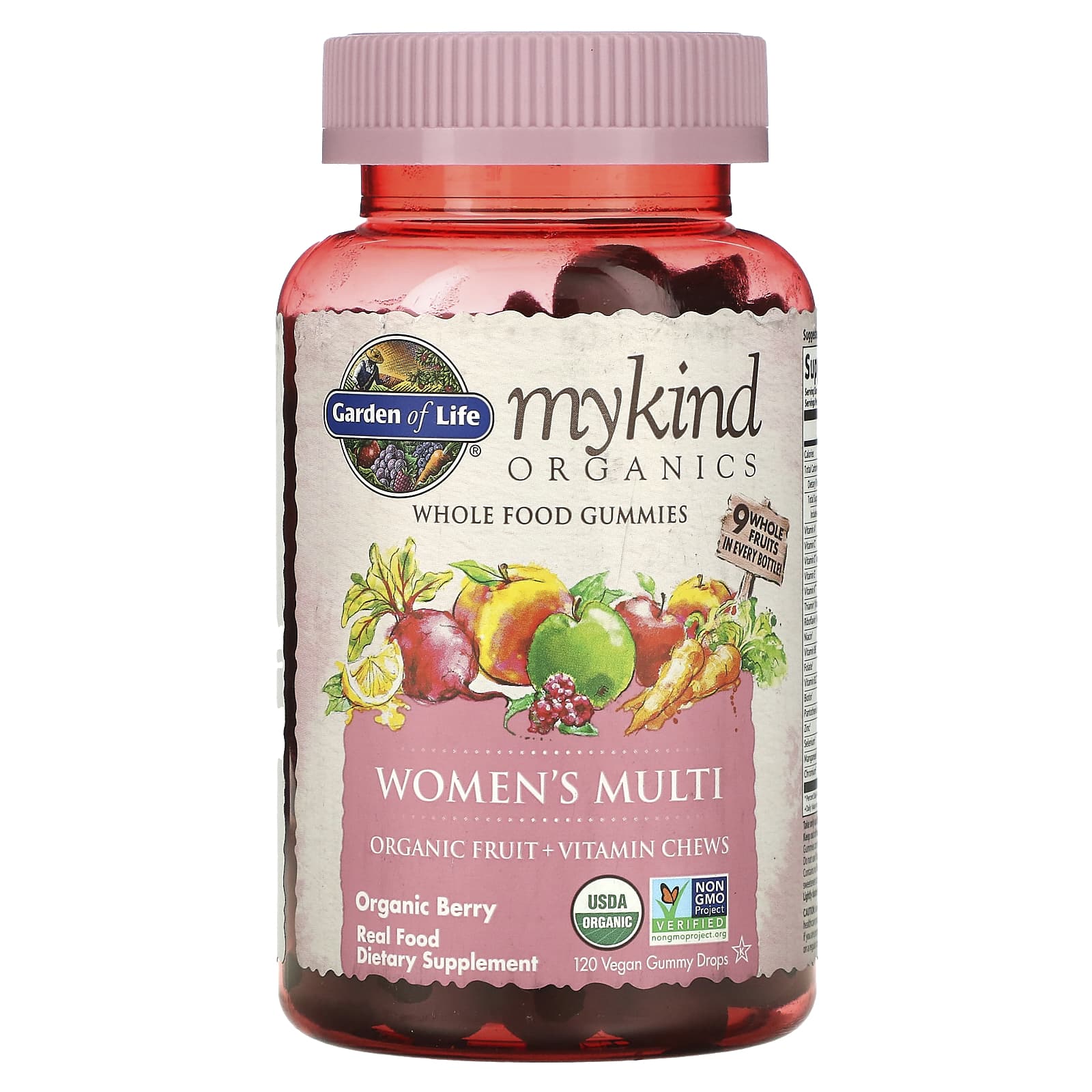 Garden of Life, Mykind Organics Womens Multi, 120 Gummies UPC 658010120326 | HiLife Vitamins