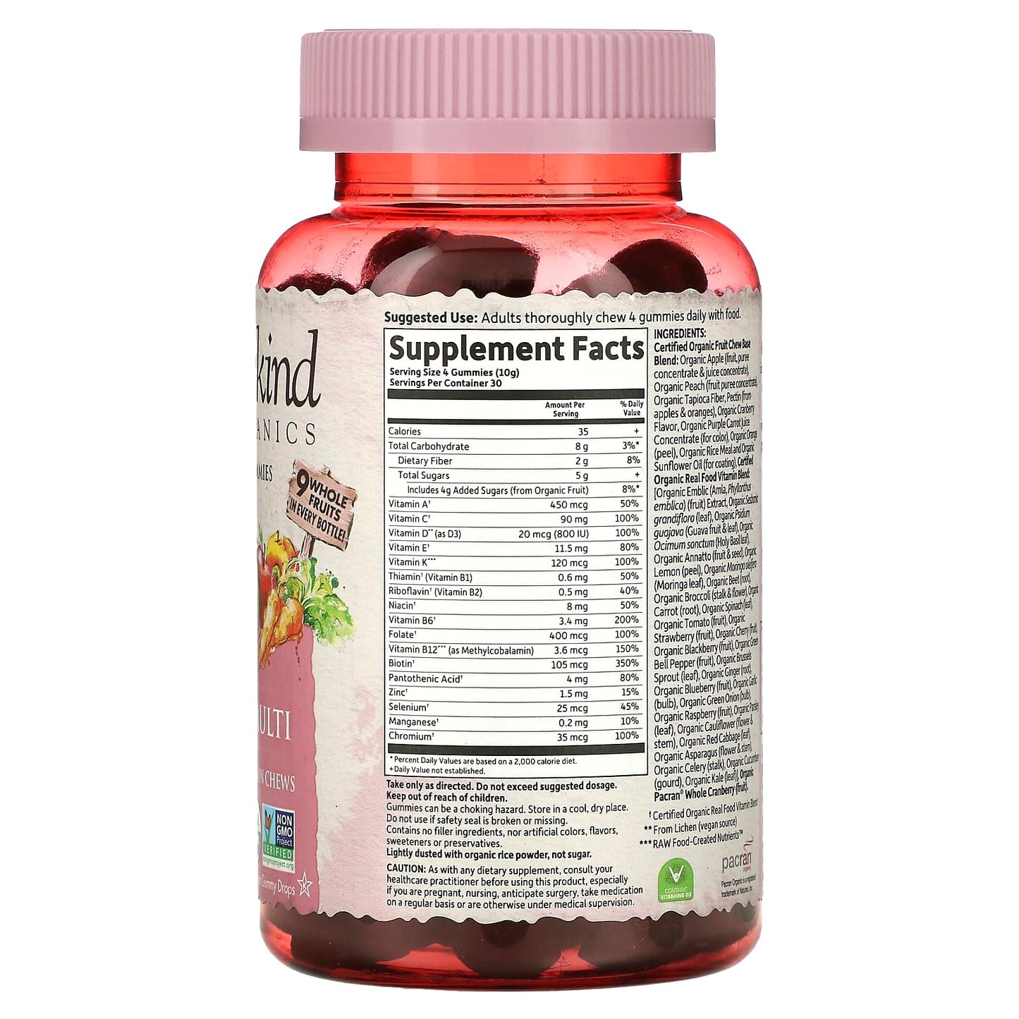 Garden of Life, Mykind Organics Womens Multi, 120 Gummies UPC 658010120326 | HiLife Vitamins