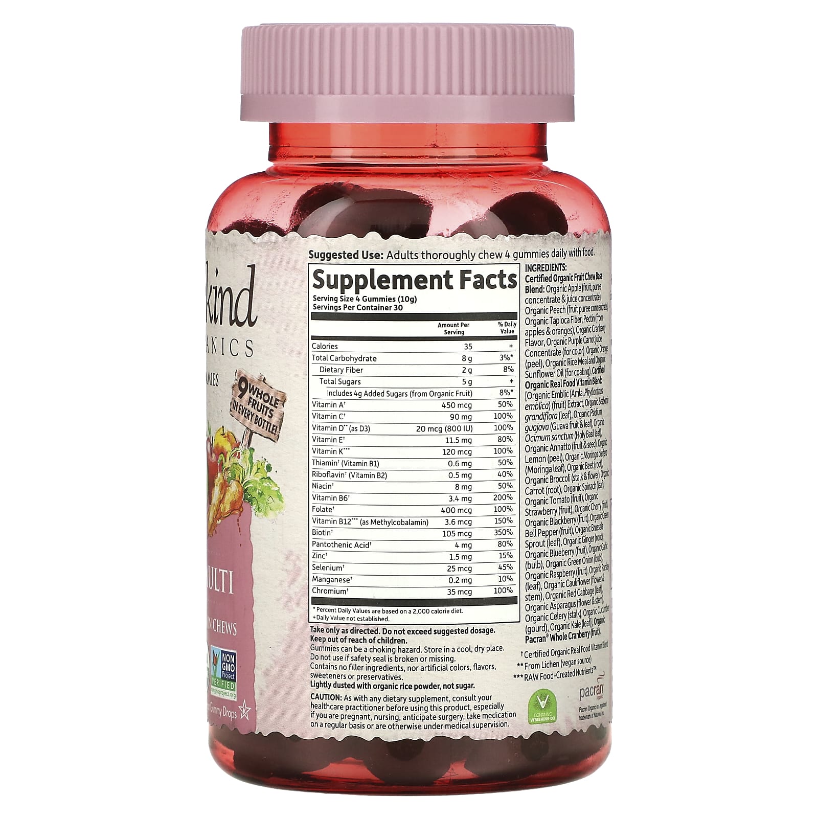 Garden of Life, Mykind Organics Womens Multi, 120 Gummies UPC 658010120326 | HiLife Vitamins