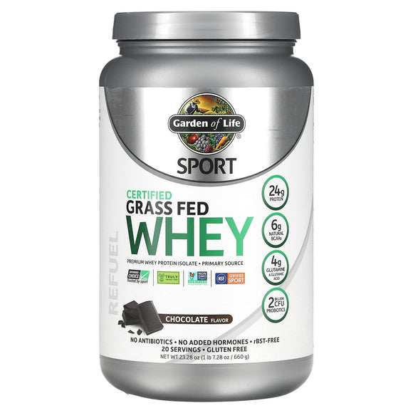 Garden Of Life, Sport GrassFed Whey Protein Chocolate Powder, 23.28 oz