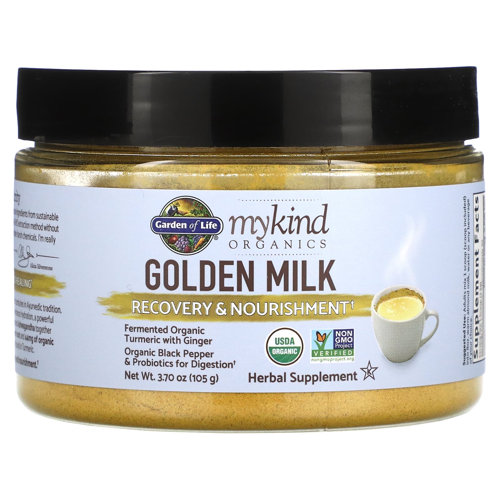 Garden Of Life, Mykind Organics Herbal Golden Milk, 3.7 Oz - 658010123082 | Hilife Vitamins