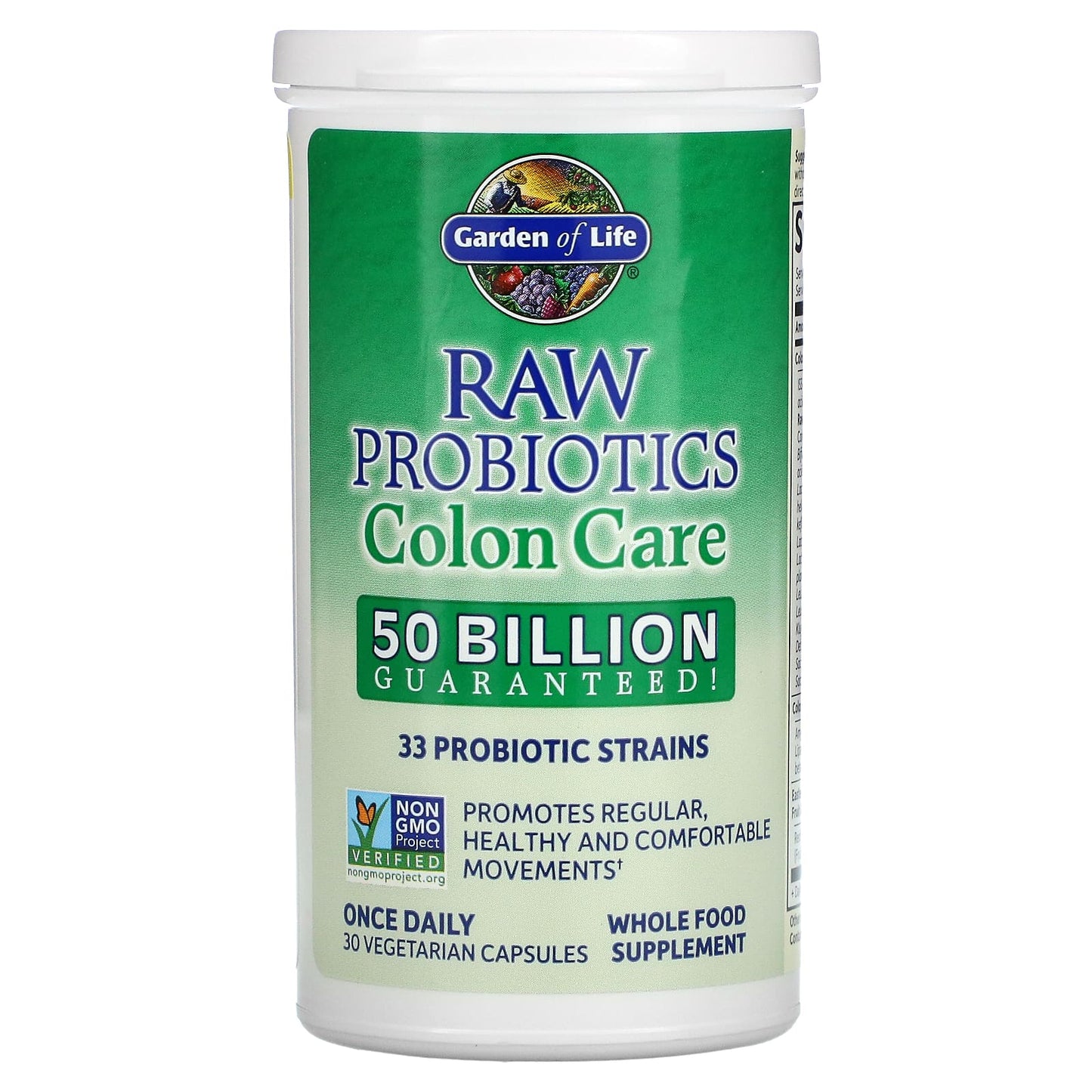 Garden Of Life, Raw Probiotics Colon Care Shelf, 30 Vegetarian Capsules - [product_sku] | HiLife Vitamins