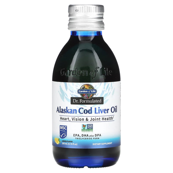 Garden Of Life, Dr. Formulated, Alaskan Cod Liver Oil,Lemon Flavor, 6.76 fl oz - 658010124706 | Hilife Vitamins