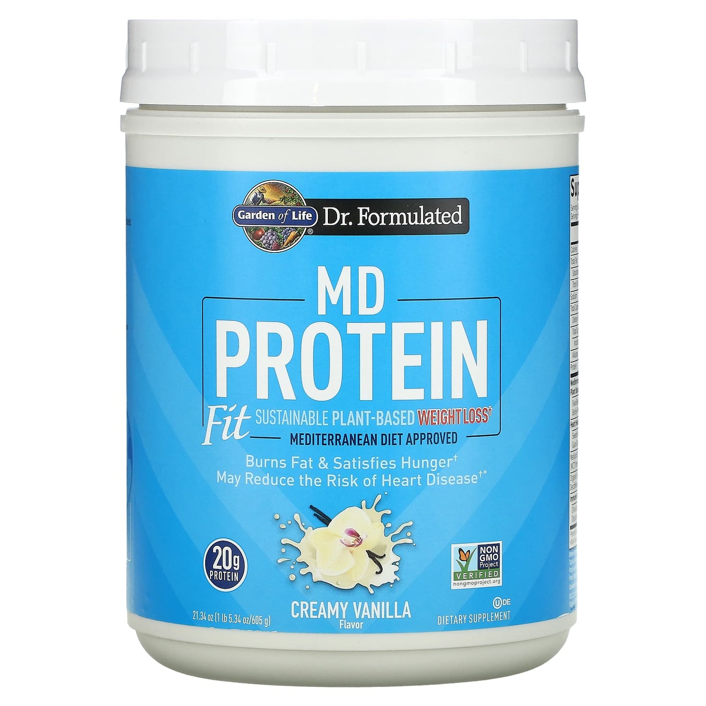Garden of Life, DR. Formulated MD Protein Fit Sustainable Plant-Based Weight Loss Creamy Vanilla, 21.34 OZ UPC 658010129558 | HiLife Vitamins