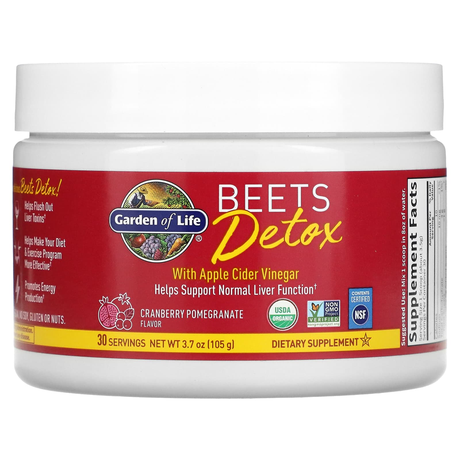 Garden Of Life, Beets Detox with Apple Cider Vinegar Cranberry