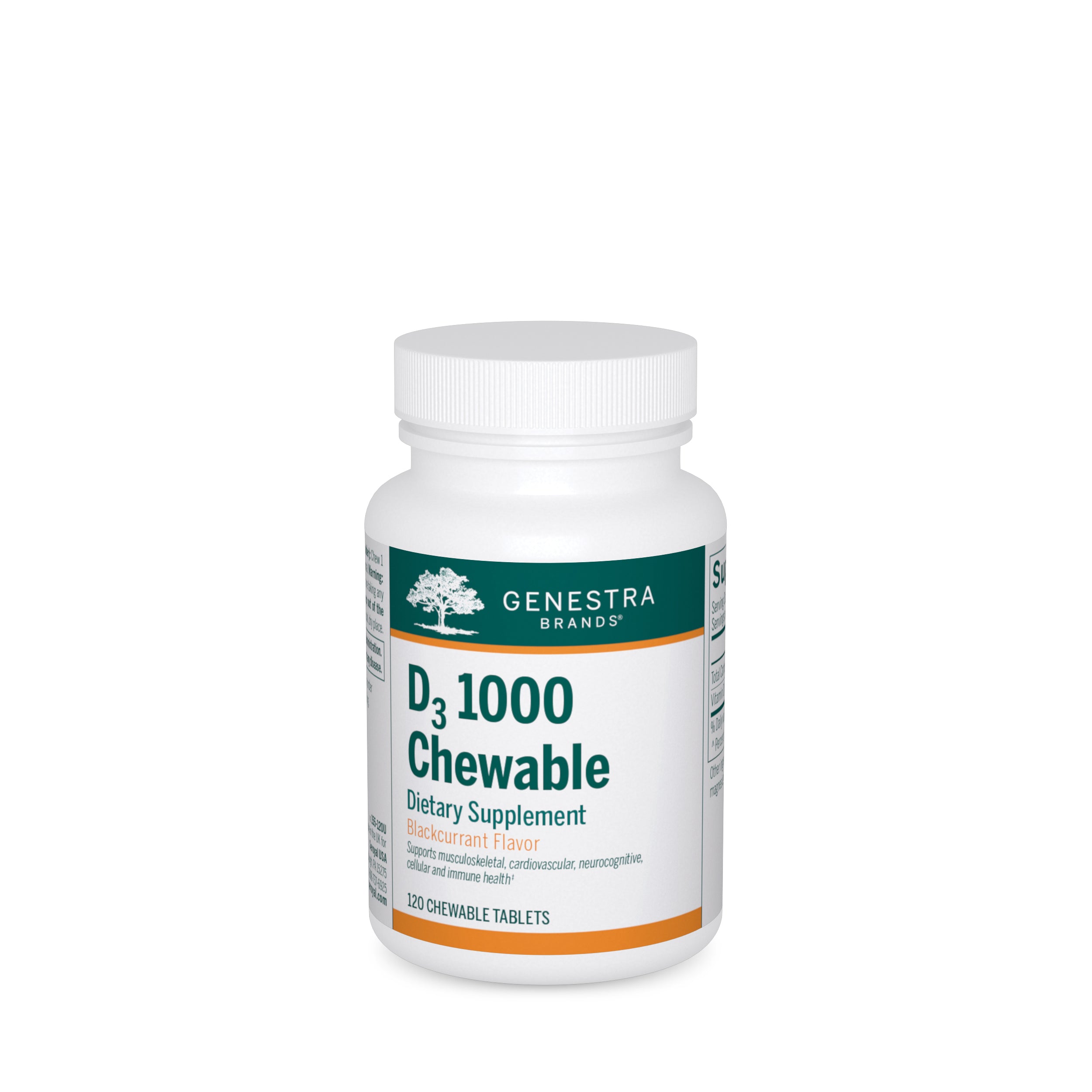 Genestra, D3 1000 Chewable, 120 Tablets UPC 883196106301 | HiLife Vitamins