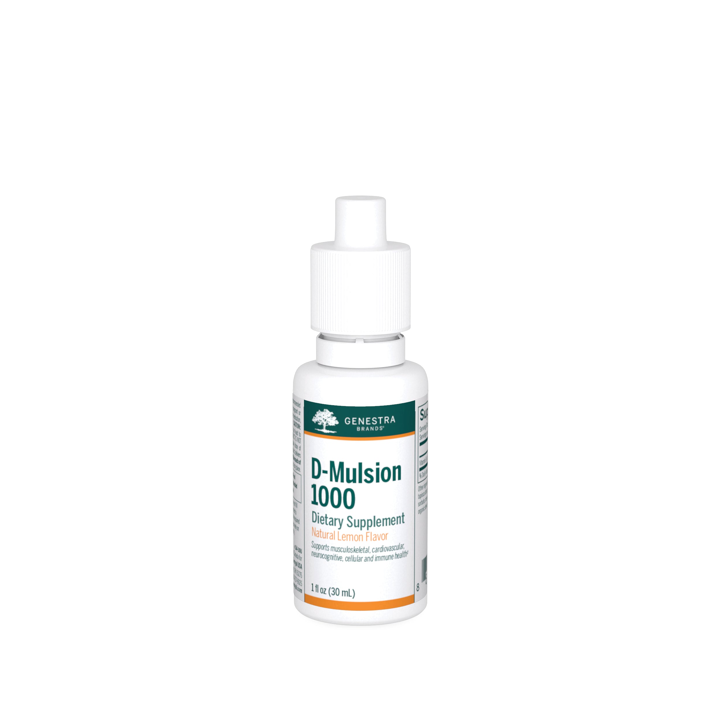 Genestra, D-Mulsion 1000 (Natural Lemon Flavor), 1 fl oz UPC 883196108725 | HiLife Vitamins