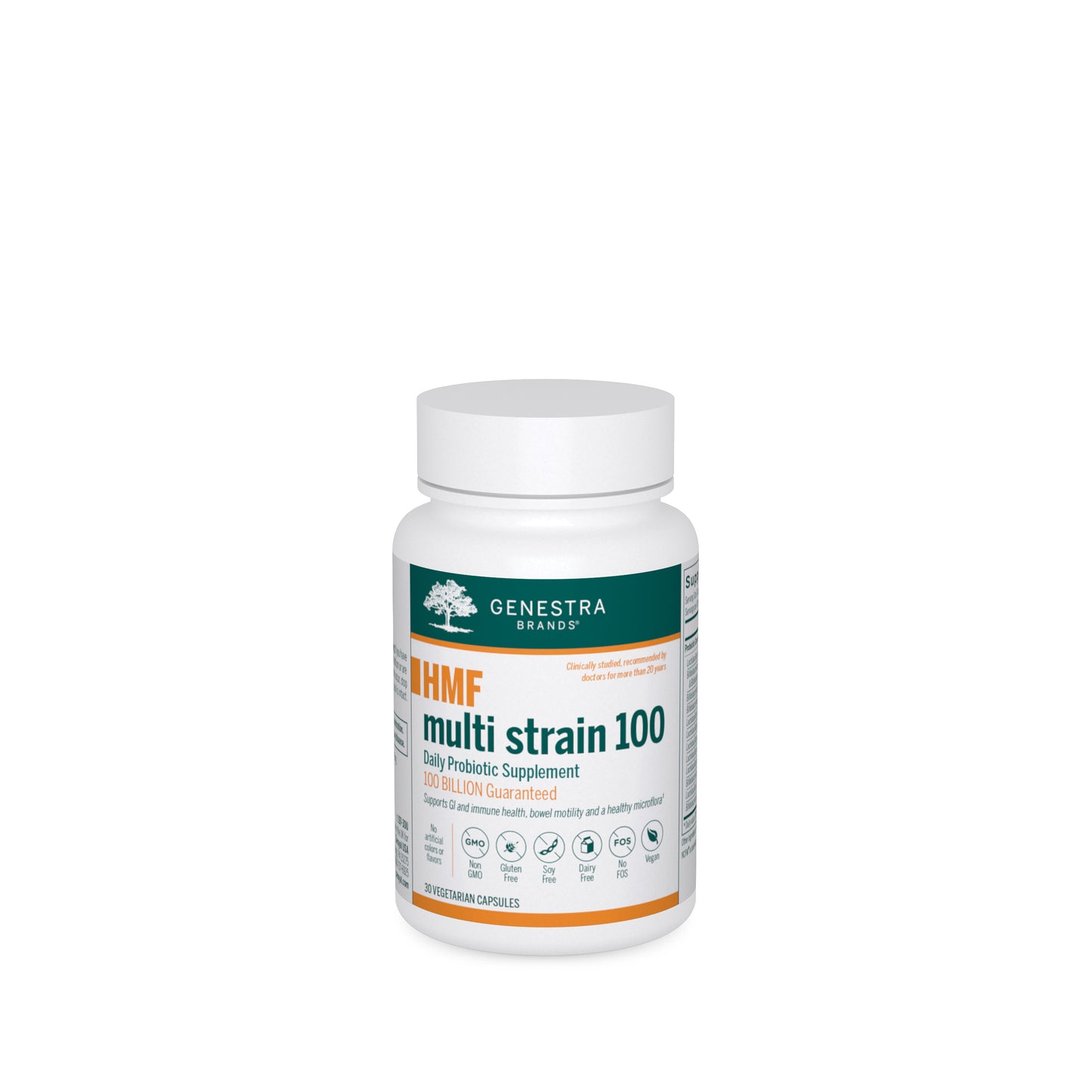 Genestra, HMF Multi Strain 100, 30 Vegetarian Capsules UPC 883196150601 | HiLife Vitamins