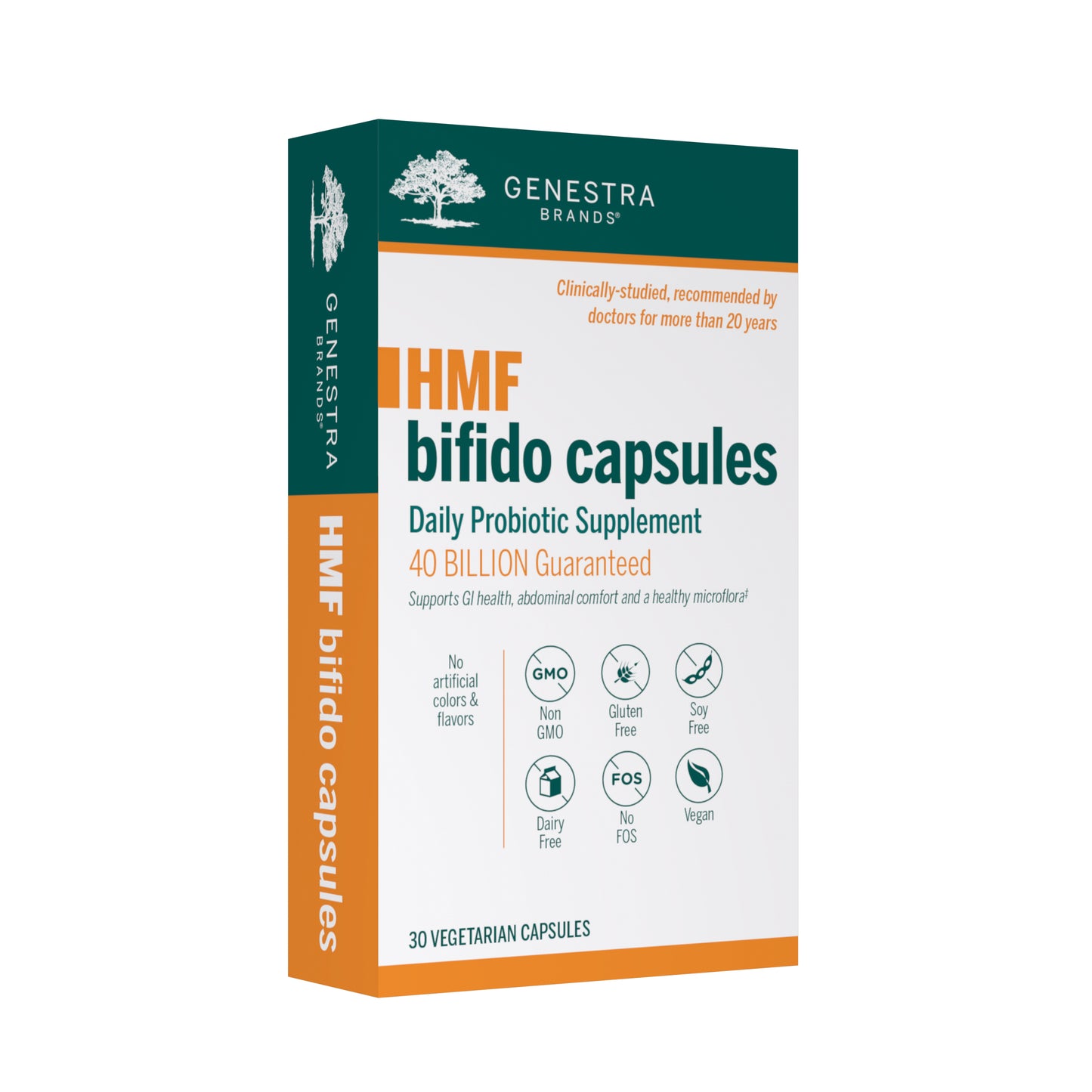 Genestra, HMF Bifido Capsules, 30 Vegetarian Capsules UPC 883196152988 | HiLife Vitamins