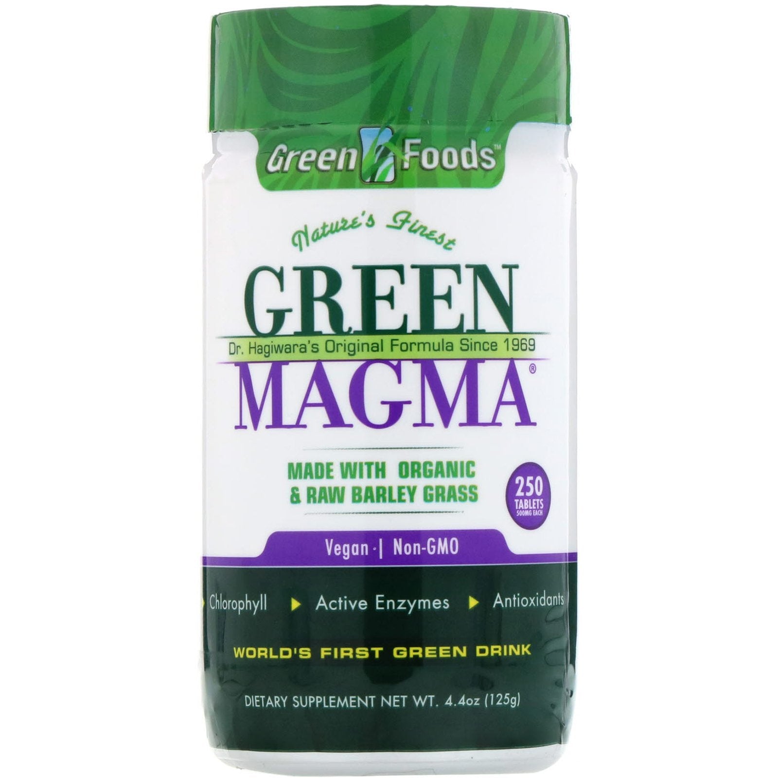 Green Foods, Green Magma USA Original, 250 Tablets UPC 083851204285 | HiLife Vitamins