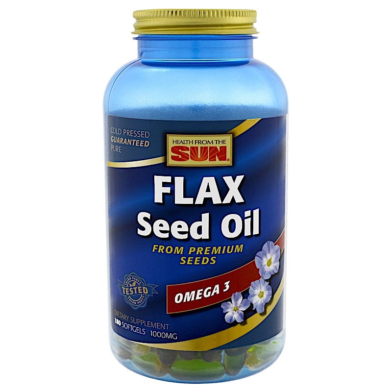 Health From The Sun, Orgn Flax 1000, 180 Capsules UPC 010043062422 | HiLife Vitamins