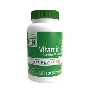 Health Thru Nutrition, Vitamin-C 500mg PureWay-C, 360 Veggie Capsules - 819193020241 | Hilife Vitamins