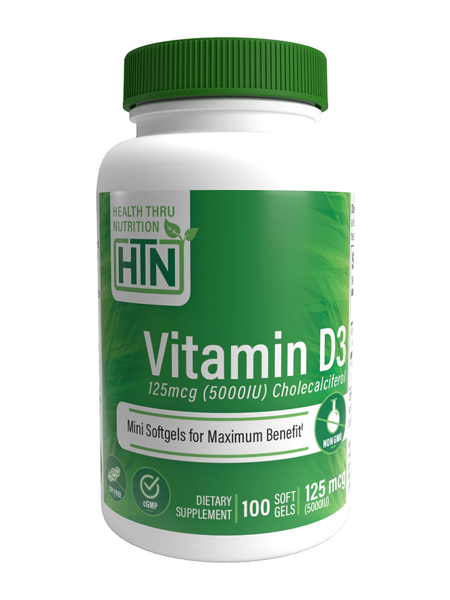 Health Thru Nutrition, Vitamin D3 5,000iu (NON-GMO), 360 Softgels UPC 819193020289 | HiLife Vitamins