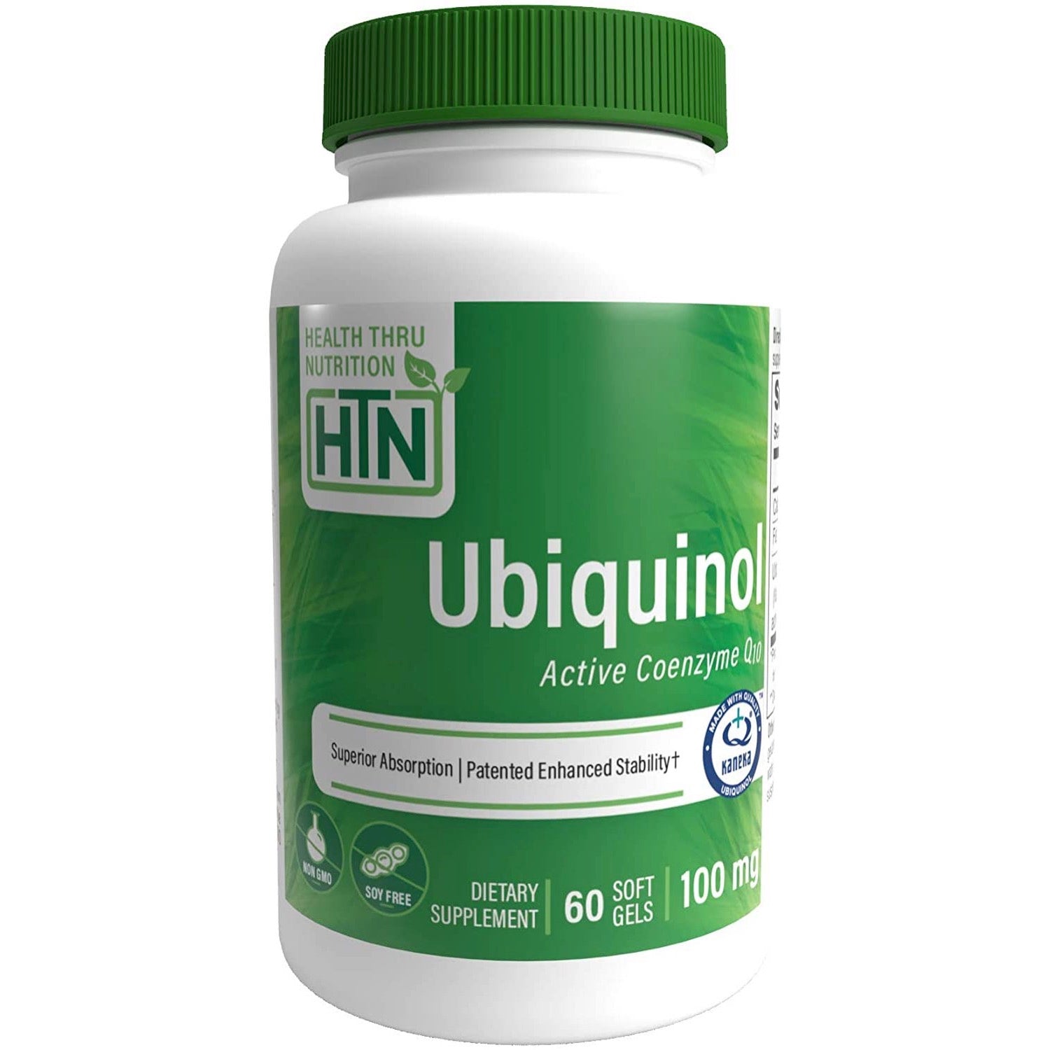 Health Thru Nutrition, Ubiquinol (Kaneka™) CoQ-10 100mg (NON-GMO), 60 Softgels UPC 819193020579 | HiLife Vitamins