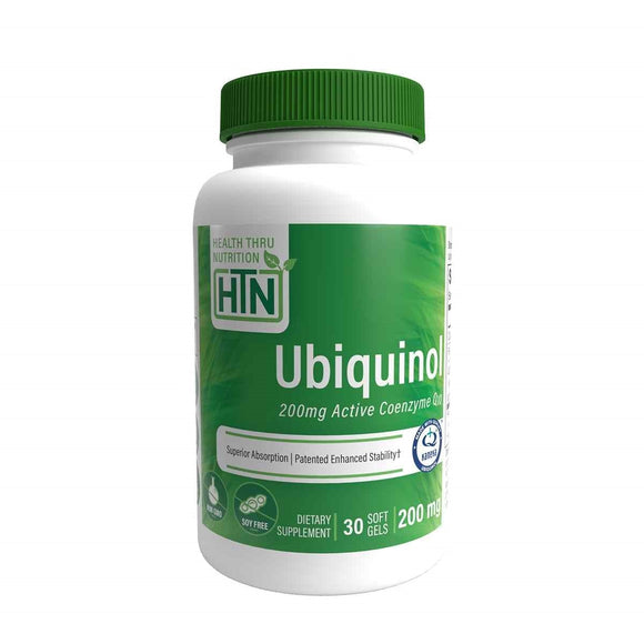 Health Thru Nutrition, Ubiquinol (Kaneka™) CoQ-10 200mg (NON-GMO), 90 Softgels - 819193020616 | Hilife Vitamins