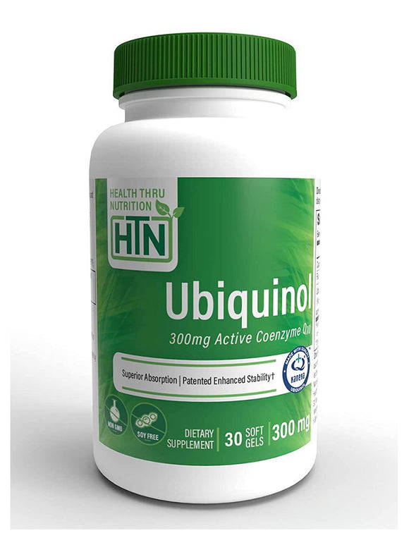 Health Thru Nutrition, Ubiquinol (Kaneka™) CoQ-10 300mg (NON-GMO), 30 Softgels - 819193020685 | Hilife Vitamins