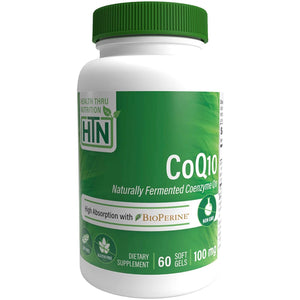 Health Thru Nutrition, CoQ-10 (w/ BioPerine) 100mg (NON-GMO), 60 Softgels - 819193020708 | Hilife Vitamins