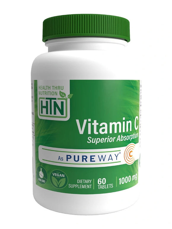 Health Thru Nutrition, Vitamin-C 1000mg PureWay-C 60, 60 Tablets - 819193021019 | Hilife Vitamins
