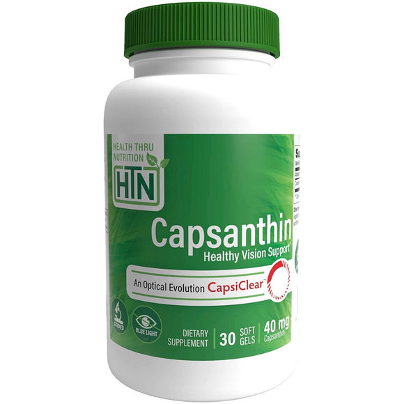 Health Thru Nutrition, Capsanthin 40mg (as CapsiClear™) Healthy Vision Support, 30 Softgels - 819193021071 | Hilife Vitamins