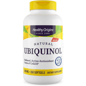 Healthy Origins, Ubiquinol 100 mg Soy Free Non-Gmo, 150 Softgels - 603573364694 | Hilife Vitamins