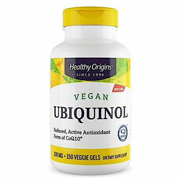 Healthy Origins, Ubiquinol 100 mg, 150 Veggie Gels - 603573371326 | Hilife Vitamins