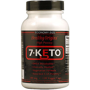 Healthy Origins, 7-Keto 100 mg, 120 Capsules - 603573728786 | Hilife Vitamins