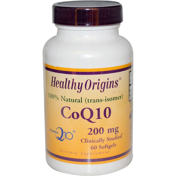 Healthy Origins, Coq10 200 mg Kaneka Q10, 60 Softgels - 603573350482 | Hilife Vitamins