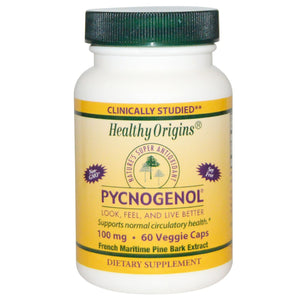 Healthy Origins, Pycnogenol 100 mg, 60 Capsules - 603573413729 | Hilife Vitamins