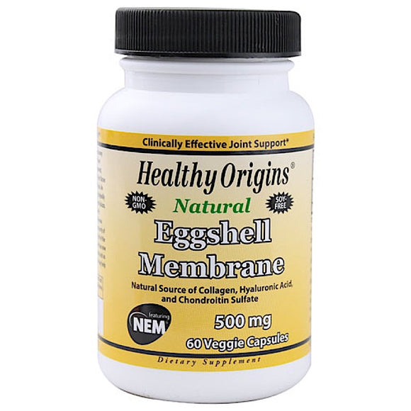 Healthy Origins, Eggshell Membrane 500 mg, 60 Veggie Capsules - 603573613556 | Hilife Vitamins
