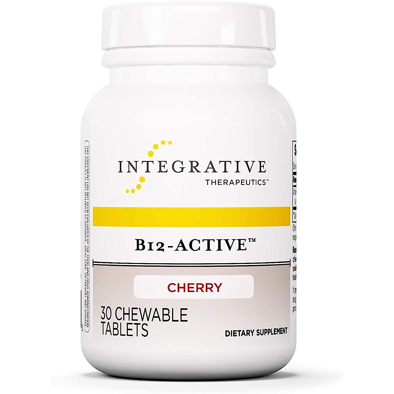Integrative Therapeutics, B12-Active™ Cherry Flavored, 30 Chewable Tablets UPC 871791002593 | HiLife Vitamins